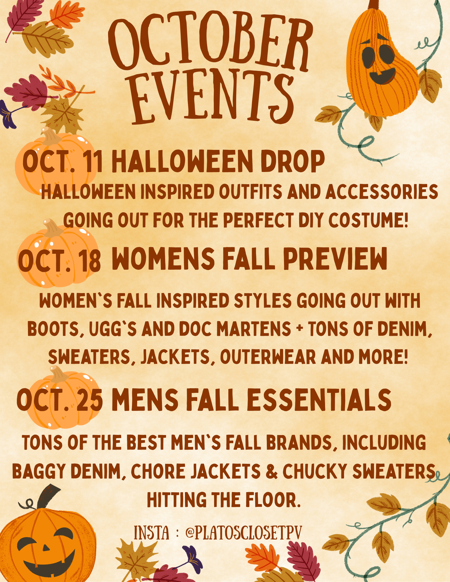 October Events and Promotions